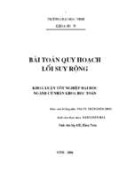 Bài toán quy hoạch lồi suy rộng 