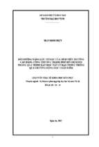 Bồi dưỡng năng lực tự học của sinh viên trường cao đẳng công thương thành phố hồ chí minh trong quá trình dạy học vật lý đại cương thông qua chương động học chất điểm   luận văn thạc sỹ vật lý 