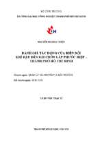 Đánh giá tác động của biến đổi khí hậu đến bãi chôn lấp phước hiệp   tp. hồ chí minh   
