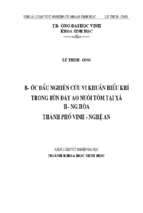 Bước đầu nghiên cứu vi khuẩn hiếu khí trong bùn đáy ao nuôi tôm tại xã hưng hoà   tp.vinh   nghệ an 