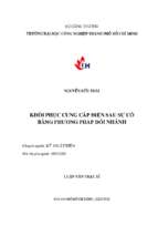 Khôi phục cung cấp điện sau sự cố bằng phương pháp đổi nhánh