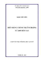 Biến động chính trị ở ucraina từ 2005 đến nay   