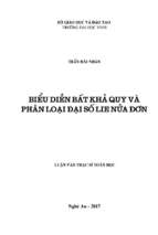 Biểu diễn bất khả quy và phân loại đại số lie nửa đơn   