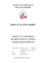 Nghiên cứu và mô phỏng hệ thống tưới cây tự động có hiển thị màn hình lcd   