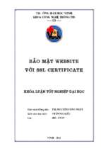 Bảo mật website với ssl certificate   