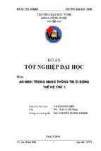 An ninh trong mạng thông tin di động thế hệ thứ 3 