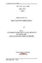 Các định lí tổng quát và ứng dụng của nó trong việc giải các bài tập cơ học lí thuyết 