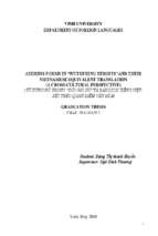 Address forms in  wuthering heights  and their vietnamse equivalent translation (a cross   cultural perspective) = từ xưng hô trong   đồi gió hú  và bản dịch tiếng việt  (xét theo quan điểm văn hoá) 