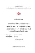 Điều khiển thích nghi bền vững đồng bộ nhiều hệ thống phi tuyến áp dụng trong dây chuyền sản xuất ruột dẫn cho dây cáp điện   