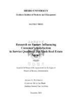 Research on factors influencing customer’s  satisfaction in service quality at dat xanh real  estate agency