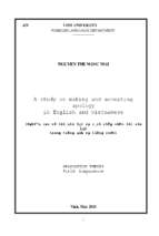 A study on making and accepting apology in english and vietnamese = nghiên cứu về lời xin lỗi và cách chấp nhận lời xin lỗi trong tiếng anh và tiếng việt   