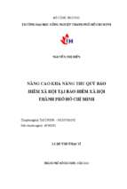 Nâng cao khả năng thu quỹ bảo hiểm xã hội tp. hồ chí minh