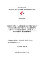 Nghiên cứu, và đề xuất giải pháp quản lý các điểm hẹn và các trạm trung chuyển chất thải rắn tại quận 12, thành phố hồ chí minh   