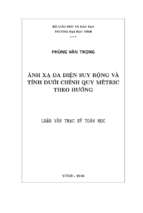 Ánh xạ đa diện suy rộng và tính dưới chính quy meetric theo hướng   