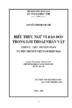 Biểu thức ngữ vi rào đón trong lời thoại nhân vật   trên tư liệu truyện ngắn và tiểu thuyết việt nam hiện đại 