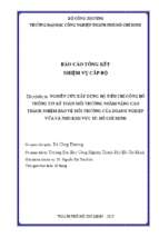 Nghiên cứu xây dựng bộ tiêu chí công bố thông tin kế toán môi trường nhằm nâng cao trách nhiệm bảo vệ môi trường của doanh nghiệp vừa và nhỏ khu vựctp. hồ chí minh