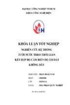 Nghiên cứu hệ thống tưới nước theo thời gian kết hợp cảm biến độ ẩm đất không dây   