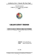 A study on clauses of purpose in english and vietnamese=nghiên cứu các mệnh đề chỉ mục đích trong tiếng anh và tiếng việtệnh trong tiếng anh và tiếng việt 