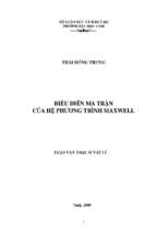 Biểu diễn ma trận của hệ phương trình maxwell 