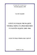 Chí sĩ cách mạng trung quốc với hoạt động của phan bội châu và nguyễn ái quốc (1905   1941)   