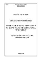 Chính sách ưu đãi người có công ở xã quỳnh trang, thị xã hoàng mai, tỉnh nghệ an   