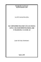 Đặc điểm hình thái một số loài trong giống chanodichjthys bleeker, 1860 ở thanh hóa và nghệ an