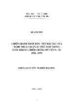 Chiến tranh nhân dân   nét đặc sắc của nghệ thuật quân sự việt nam trong cuộc chiến chống mỹ cứu nước 1954   1975 