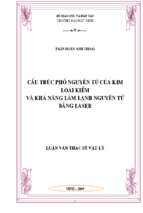 Cấu trúc phổ nguyên tử của kim loại kiềm và khả năng làm lạnh nguyên tử bằng laser 