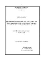 Đặc điểm nòng nọc một số loài lưỡng cư ở khu bảo tồn thiên nhiên kẻ gỗ   hà tĩnh   