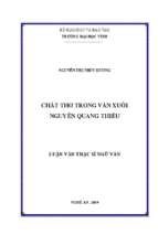 Chất thơ trong văn xuôi nguyễn quang thiều