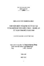 Chuyển biến về kinh tế ở các xã vùng biển huyện diễn châu   nghệ an từ năm 1986 đến năm 2008 