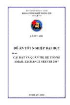 Cài đặt và quản trị hệ thống email exchange server 2007