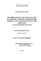 Đặc điểm sinh học, sinh thái loài voọc vá chân đen pygathrix nigrpes milne edwards, 1871 ở bán đảo hòn hèo, tỉnh khánh hòa và các giải pháp bảo tồn 