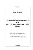 Các họ khả tổng và ánh xạ tuyến tính liên tục trong không gian định chuẩn 