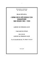 Chính sách đối ngoại của singapore giai đoạn 1965 1990 