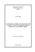 Các hợp chất flavonoit và flavonoit glycozit tách được từ rễ cây sắn thuyền (syzygium resinosum (gagvep) merr.et perry)   luận văn thạc sỹ hóa học 
