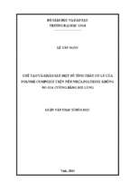Chế tạo và khảo sát một số tính chất cơ lý của polyme compozit trên nền nhựa polyeste không  no gia cường bằng sợi lùng   