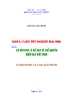 Cơ sở pháp lý để bảo vệ chủ quyền biển đảo việt nam   