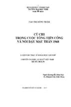 Củ chi trong cuộc tổng tiến công và nổi dậy mậu thân 1968   