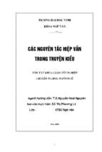 Các nguyên tắc hiệp vần trong truyện kiều 