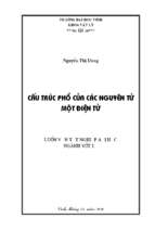 Cấu trúc phổ của các nguyên tử một điện tử 