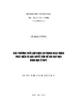 Các phương thức gợi động cơ trong hoạt động phát hiện và giải quyết vấn đề khi dạy học hình học ở trường thpt   