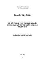 Cái đói trong truyện ngắn nguyễn công hoan và truyện ngắn nam cao trước 1945