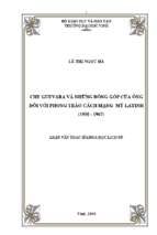 Che guevara và những đóng góp của ông đối với phong trào cách mạng ở mỹ latinh (1950 1967) 