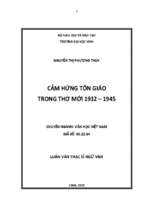 Cảm hứng tôn giáo trong thơ mới 1932 1945 