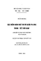 Đặc điểm ngôn ngữ thơ vũ quần phương trong  vết thời gian