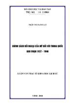 Chính sách đối ngoại của mỹ đối với trung quốc giai đoạn 1937   1949 