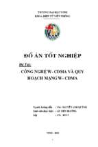 Công nghệ w cdma và quy hoạch mạng w cdma   