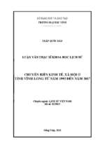 Chuyển biến kinh tế, xã hội ở tỉnh vĩnh long từ năm 1992 đến nắm 2017