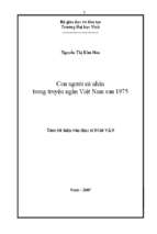 Con người cá nhân trong truyện ngắn việt nam sau 1975 